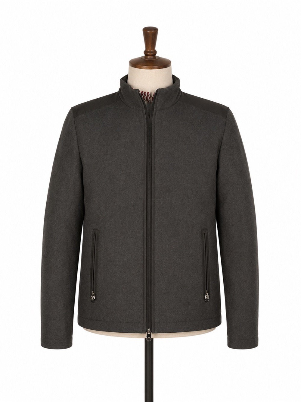 Johnson & Murphy Men's Charcoal Zip-Front Jacket size XL